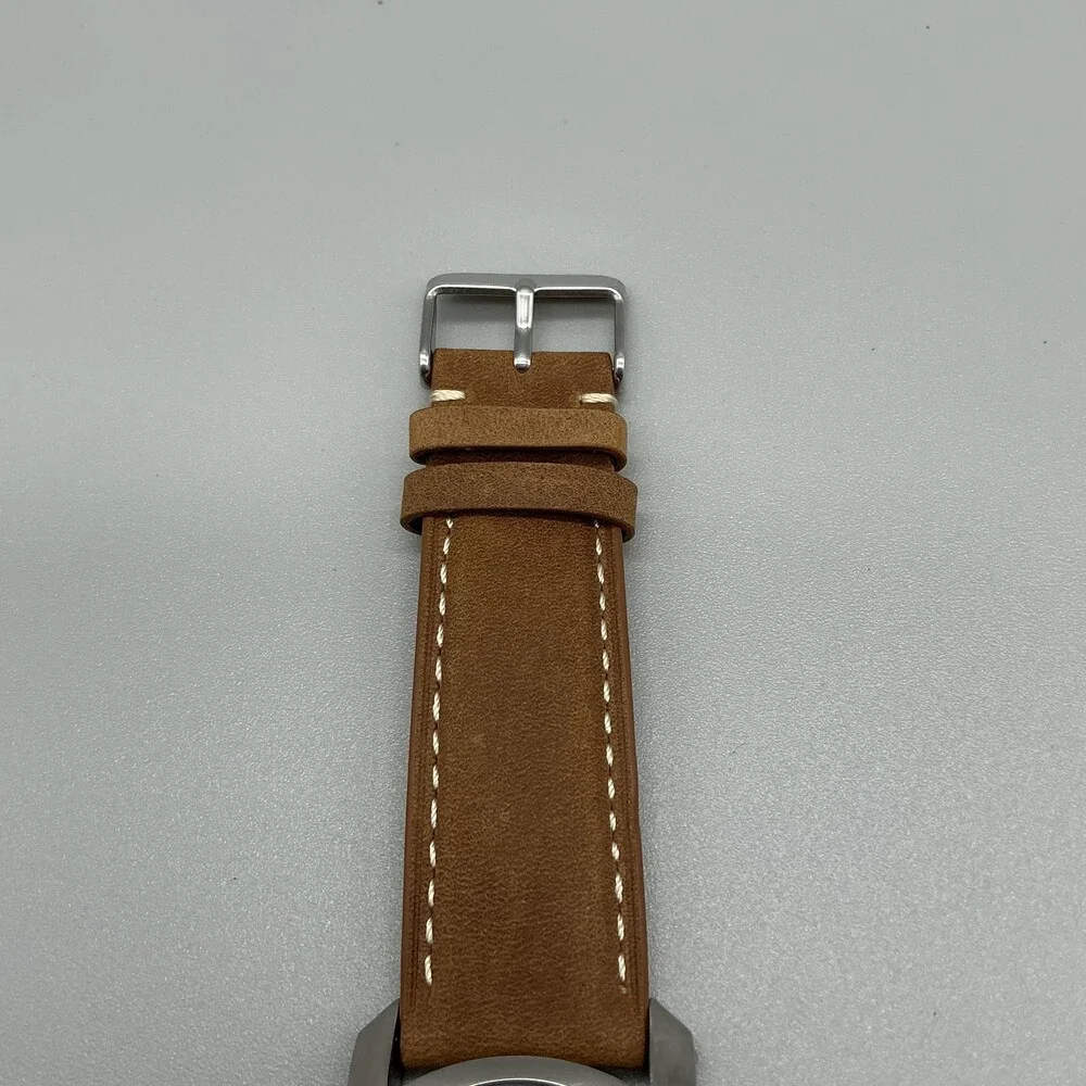 Fossil Arkitekt FS-2782 Men Watch 30mm Brown Leather Stainless Steel New Battery